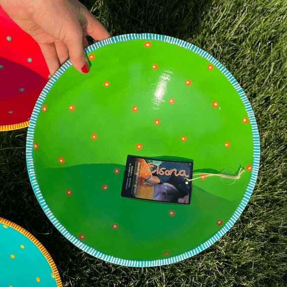 Set of 4 Elsona Handcrafted Wooden Bowls – Made in South Africa – Colorful Boho - Picture 6 of 8